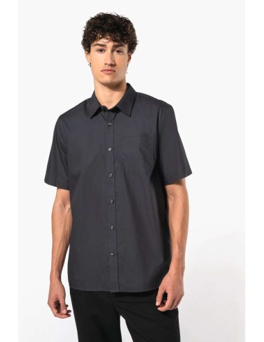 KAR-K543-MEN'S SHORT-SLEEVED COTTON POPLIN SHIRT